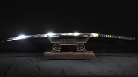 Honō no Shinken - katana premium ( 61-62 HRC stal 1095 Hartowany Glinką Naturalny Hamon) ukiyo-japan.pl Honō no Shinken - katana premium ( 61-62 HRC stal 1095 Hartowany Glinką Naturalny Hamon) ukiyo-japan.pl