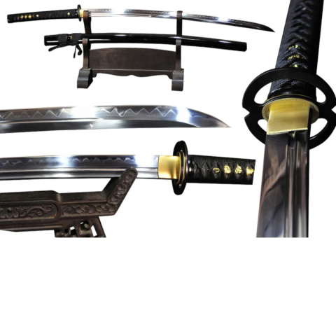 Honō no Shinken - katana premium ( 61-62 HRC stal 1095 Hartowany Glinką Naturalny Hamon) ukiyo-japan.pl Honō no Shinken - katana premium ( 61-62 HRC stal 1095 Hartowany Glinką Naturalny Hamon) ukiyo-japan.pl