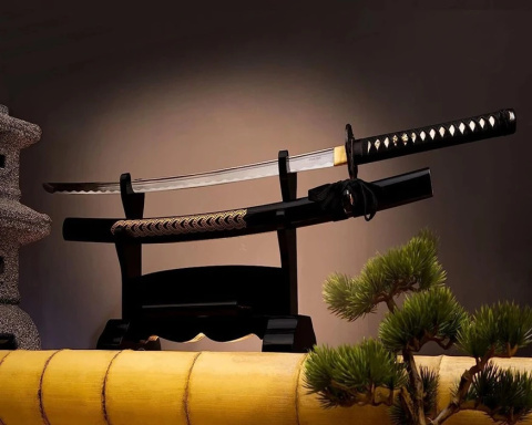 Katana no Kensei - miecz samurajski premium - stal węglowa 7KM5-410 ostra - ukiyo-japan.pl Katana no Kensei - miecz samurajski premium - stal węglowa 7KM5-410 ostra - ukiyo-japan.pl