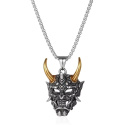 Japoński demon Oni (złotorogi) - naszyjnik na ukiyo-japan.pl