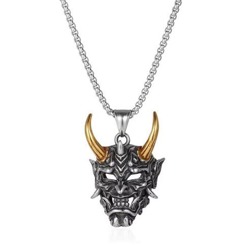 Japoński demon Oni (złotorogi) - naszyjnik na ukiyo-japan.pl Japoński demon Oni (złotorogi) - naszyjnik na ukiyo-japan.pl