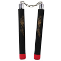 Japońskie (Okinawa, Ryukyu) nunchaku czarno czerwone - kuroaka - ukiyo-japan.pl