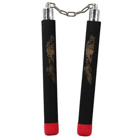 Japońskie (Okinawa, Ryukyu) nunchaku czarno czerwone - kuroaka - ukiyo-japan.pl Japońskie (Okinawa, Ryukyu) nunchaku czarno czerwone - kuroaka - ukiyo-japan.pl