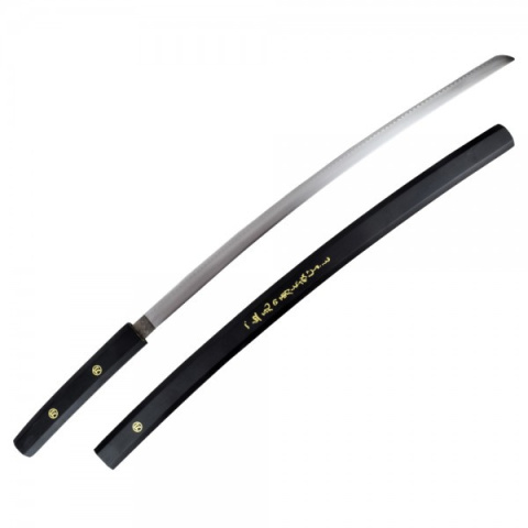 Zestaw Katana, wakizashi, tanto i stojak - samurajski oręż z grawerem z Musashiego Miyamoto Zestaw Katana, wakizashi, tanto i stojak - samurajski oręż z grawerem z Musashiego Miyamoto